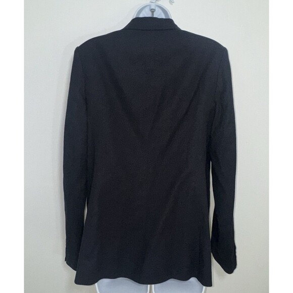 Vince Black Linen Blend Blazer One Button Surgeon Cuff Pockets Women Size 10 EUC - Picture 5 of 13